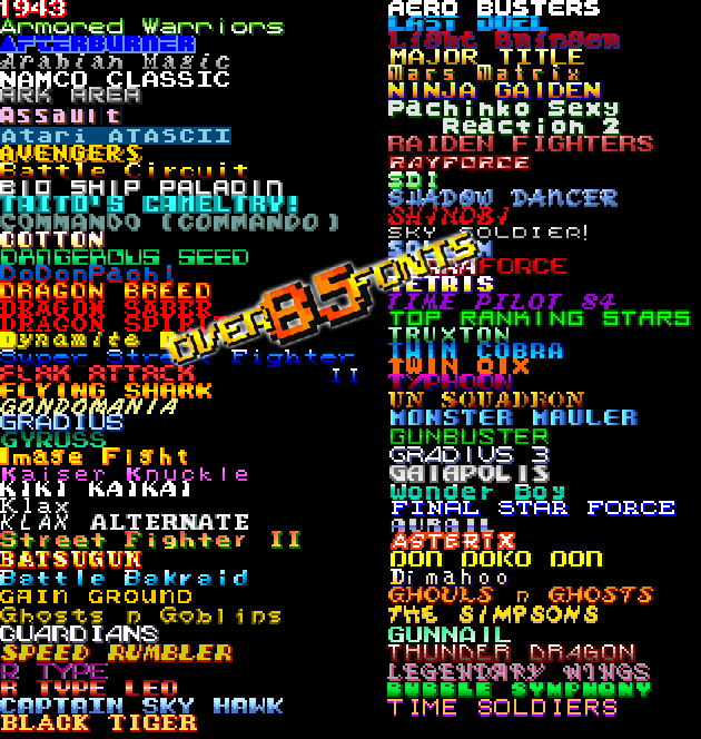 8x8 Pixel Fonts in Old Arcade Games NFGworld!