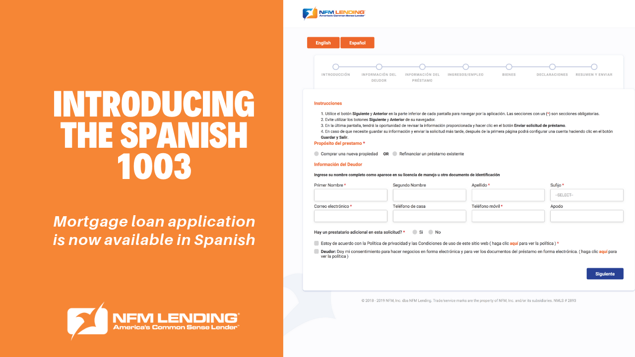 NFM Lending now offers Online Loan Application in Spanish NFM Lending