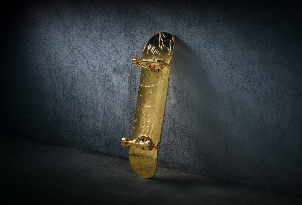 Azuki Auctions Golden Skateboard NFT For 309 ETH