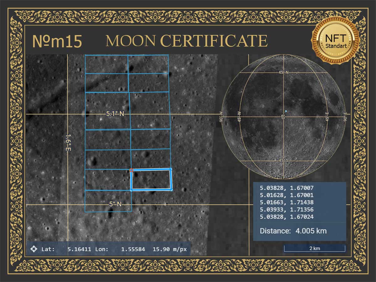 NFT Moon certificates NFT MOONMetaverse (buy a plot on the moon)