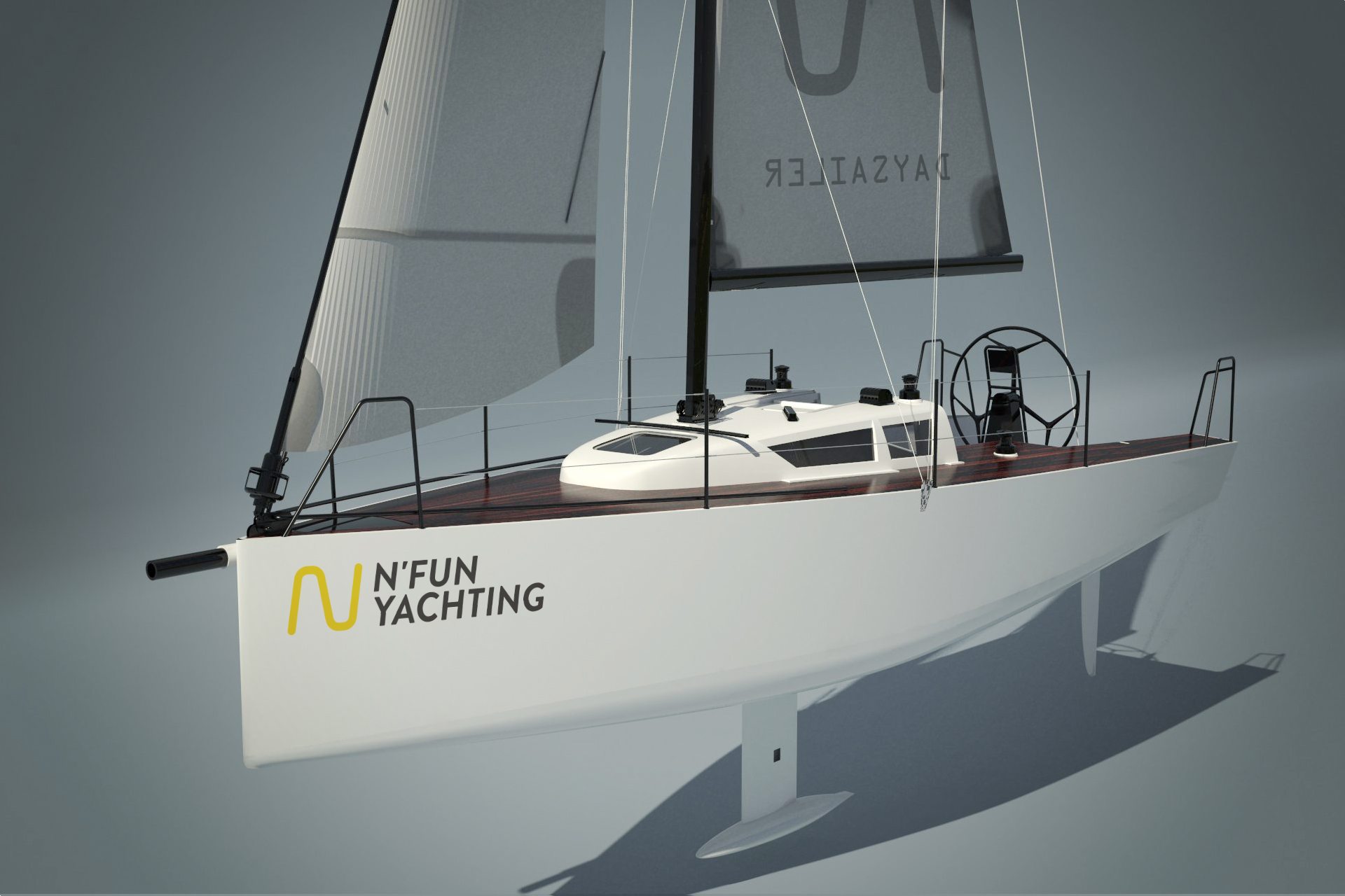 Daysailer Easy to transport 30 foot sailboat with hydraulic lifting keel