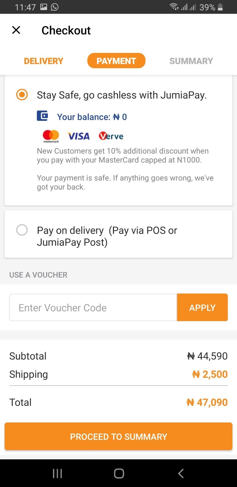 MasterCard Shop with MasterCard Online Jumia NG