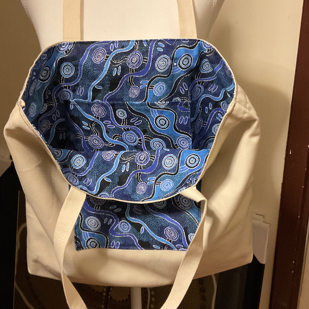 Beach Bag Reversable Ngarrindjeri Dreaming