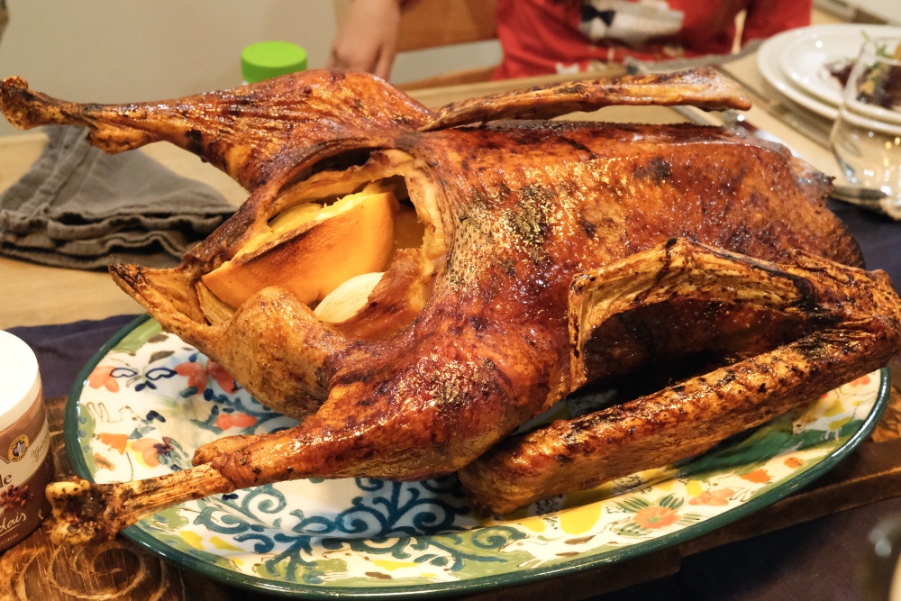 Roasted goose with fried potatoes and simple apple marmalade Nga's