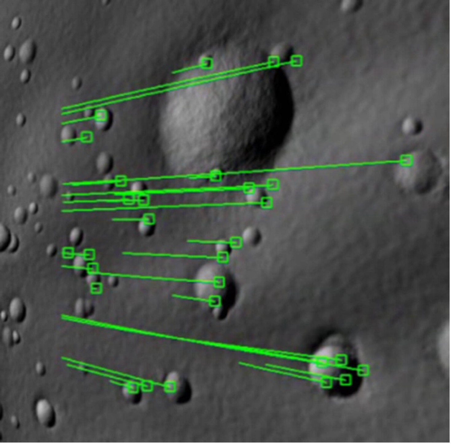 Optical navigation for landers NGC