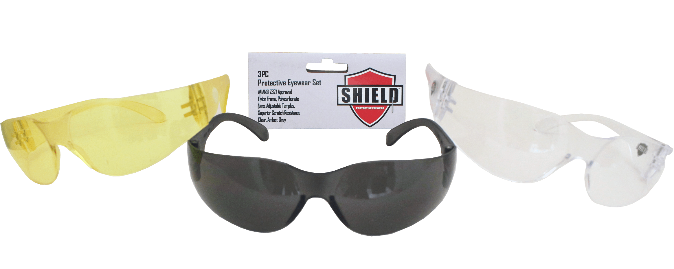 SHIELD SAFETY LENS 3PACKS VARIOUS SHADES NGC Industries