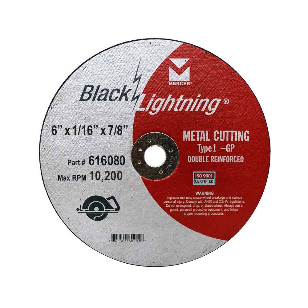 6" X 1/16 X 7/8 METAL CUTOFF WHEEL T1 NGC Industries