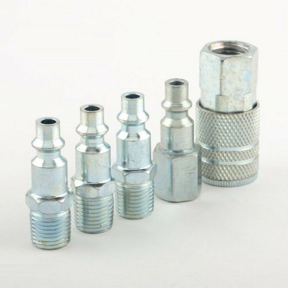 5PC 1/4" NPT AIR HOSE COUPLER SET STEEL NGC Industries