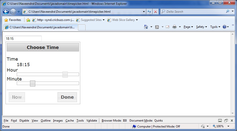 jQuery Timepicker example NgDeveloper