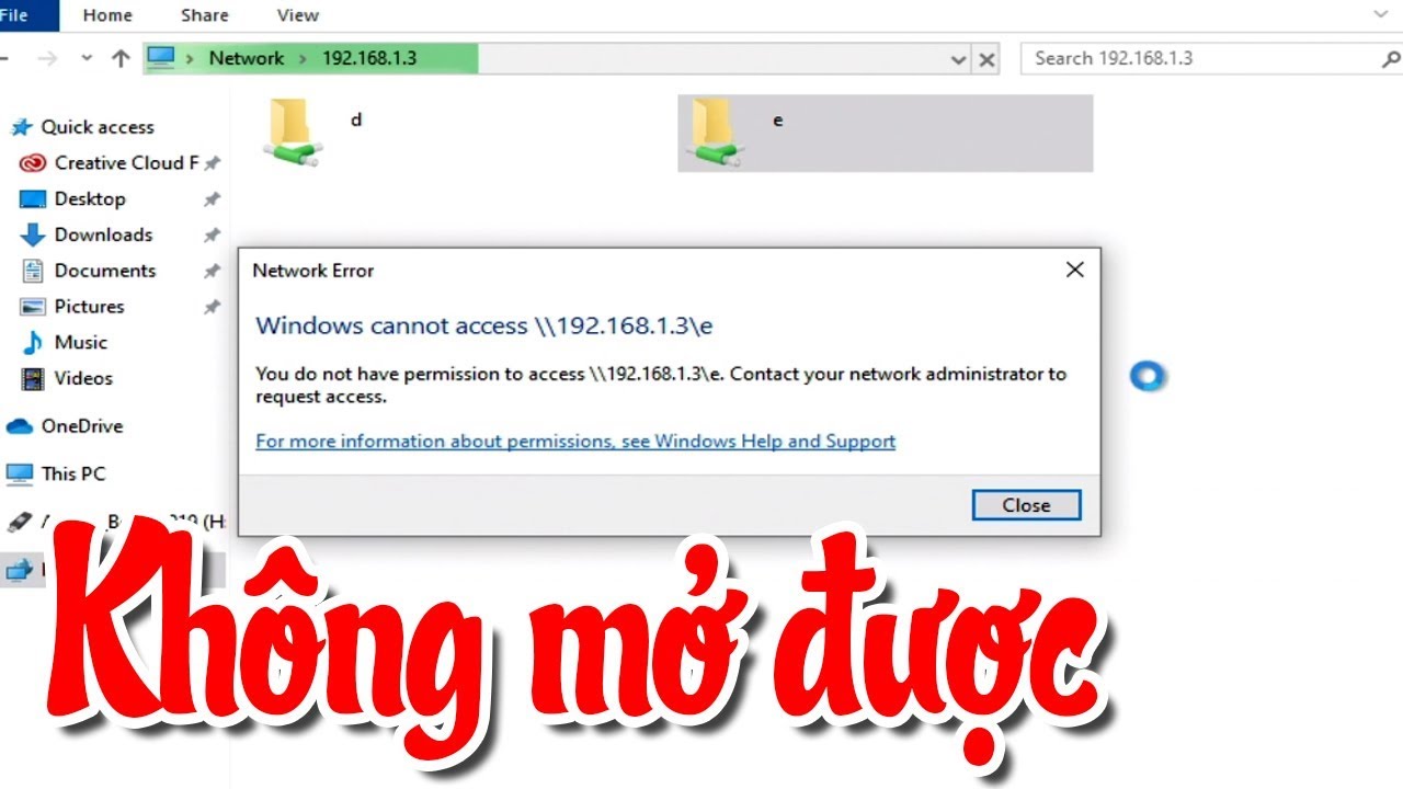Sửa lỗi không truy cập được share folder Windows 10