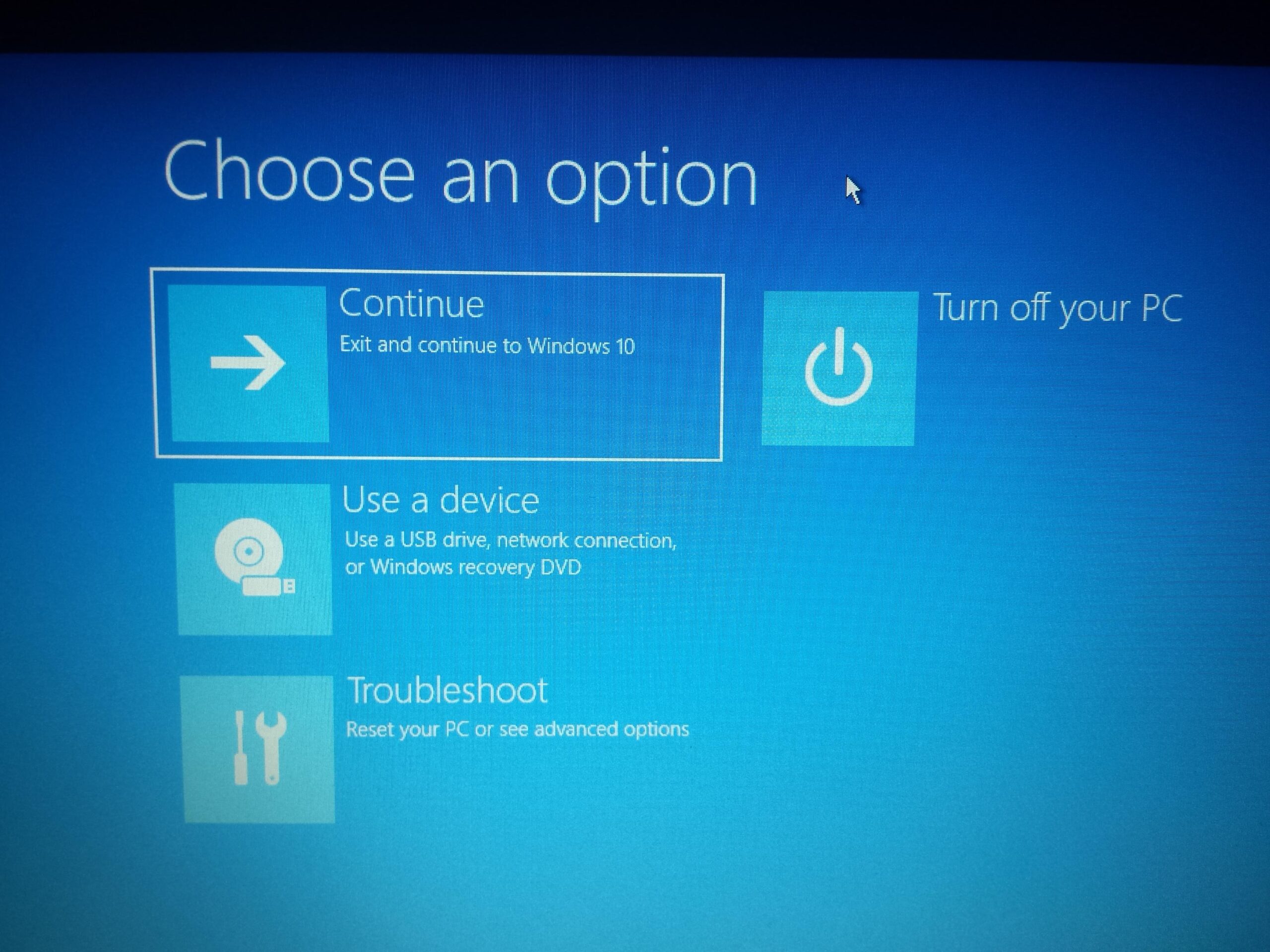 Windows 10 recovery it looks like windows didn't load correctly
