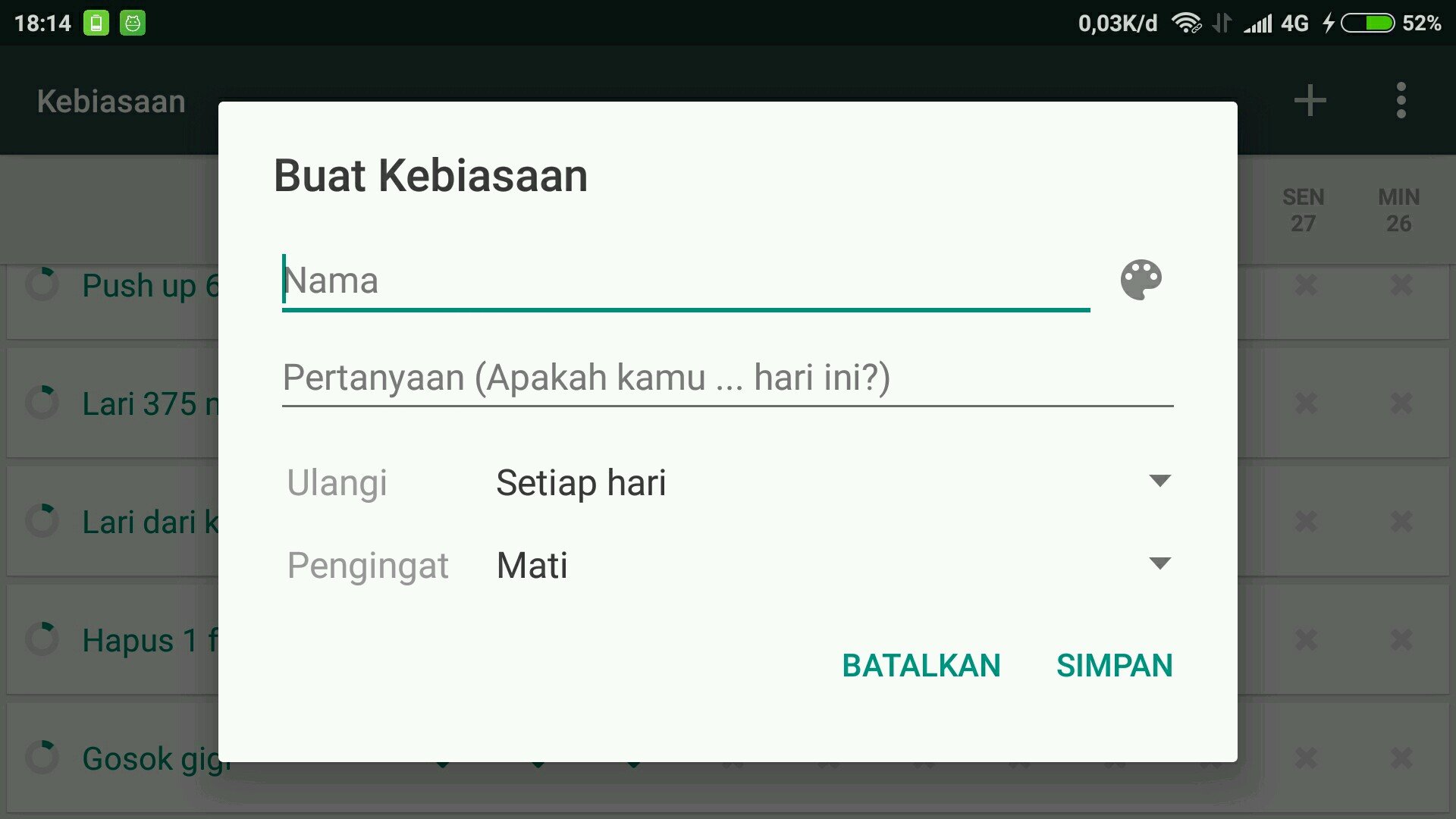 Monitor Kebiasaan Baik Kamu dengan Aplikasi Loop Habit