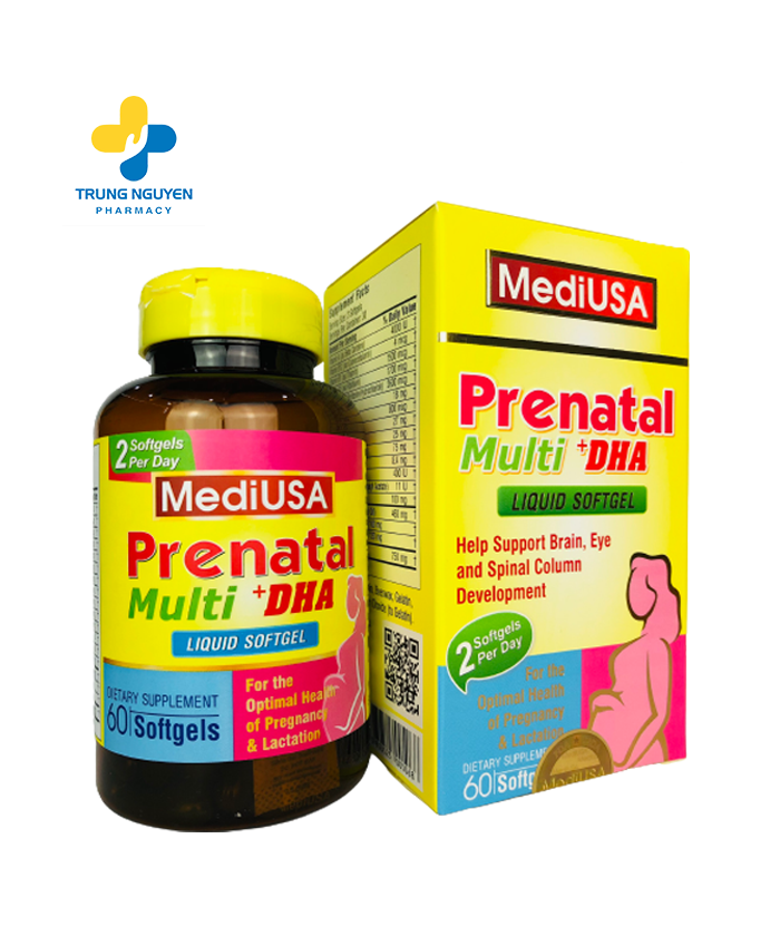 Bổ sung Vitamin cho bà bầu MediUSA Prenatal Multi DHA