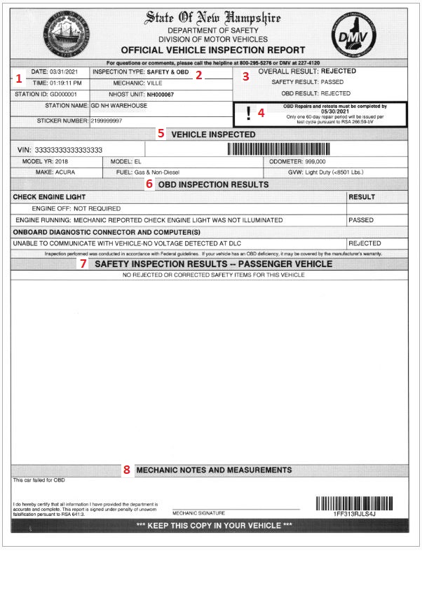 VIR Details NH Inspect