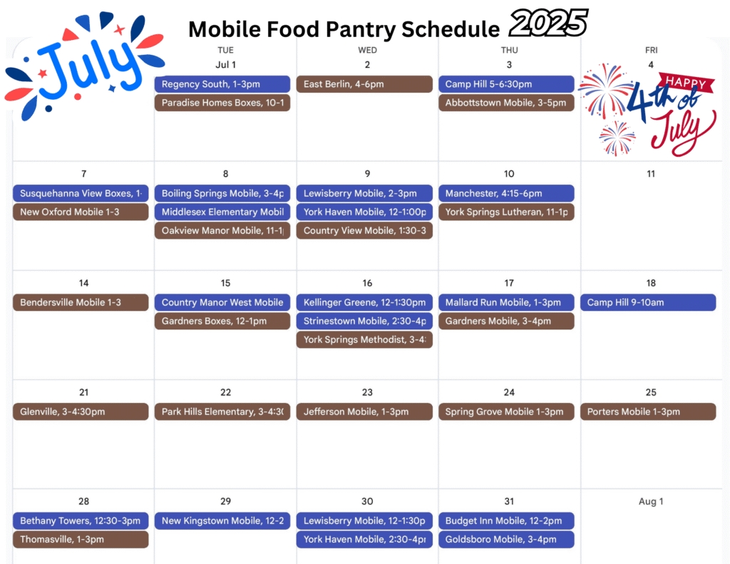 Mobile Food Pantry New Hope Ministries Sharing Christ's Love By