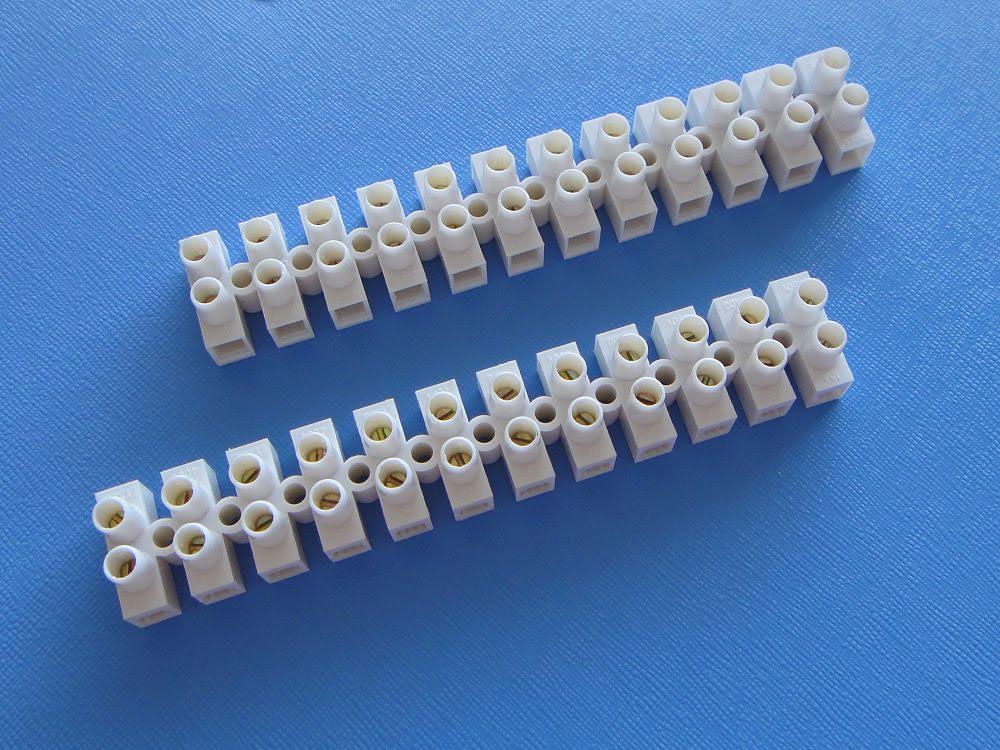 815F PA10 15A 12 Poles F Type Plastic Screw Spring Din Rail Terminal