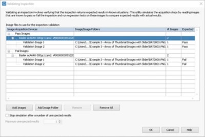 Benchmarking and Testing inspections in Vision Builder for Automated