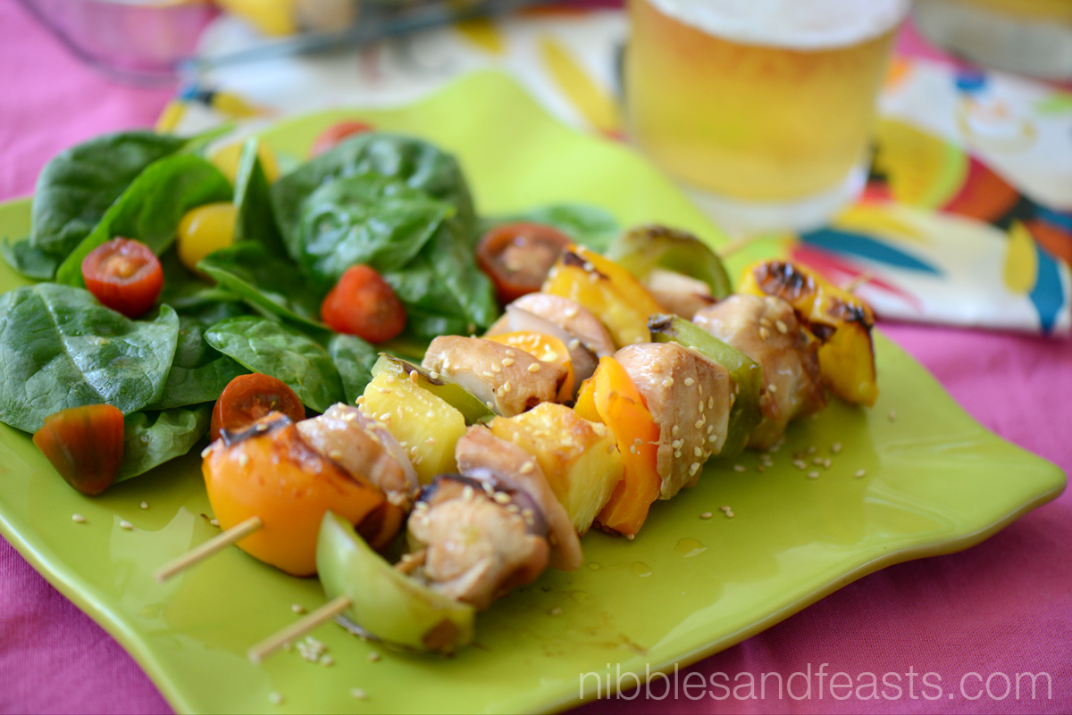 Pineapple Teriyaki Chicken Skewers Nibbles and Feasts