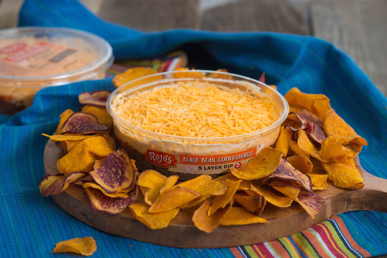 Rojo's Black Bean, Corn and Chorizo 5 Layer Dip Nibbles and Feasts