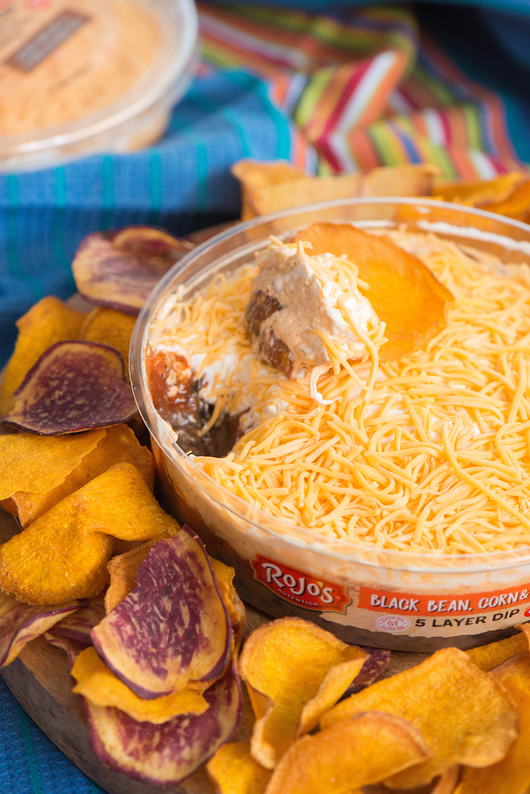 Rojo's Black Bean, Corn and Chorizo 5 Layer Dip Nibbles and Feasts