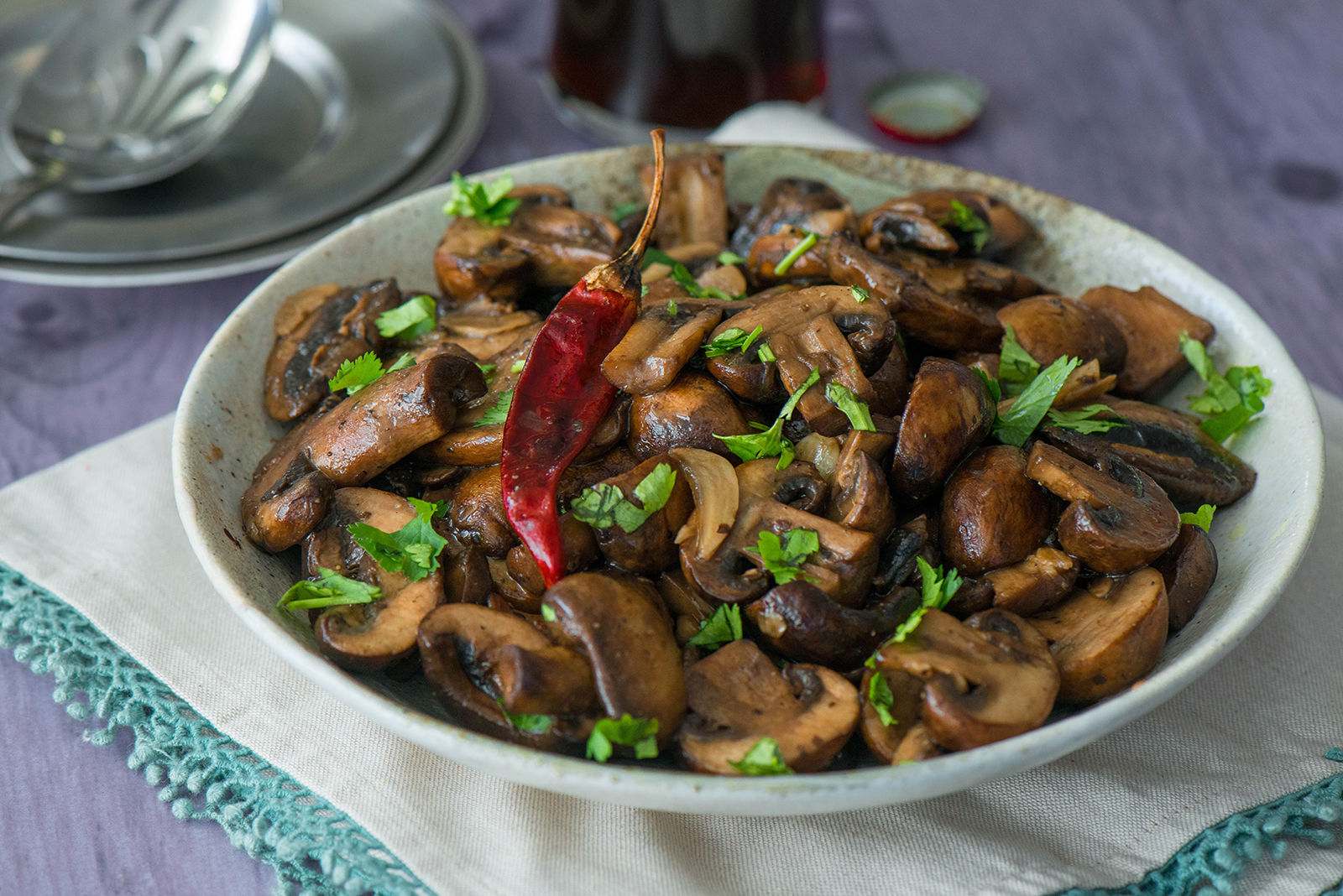 Champiñones al Ajillo Garlic Fried Mushrooms Nibbles and Feasts