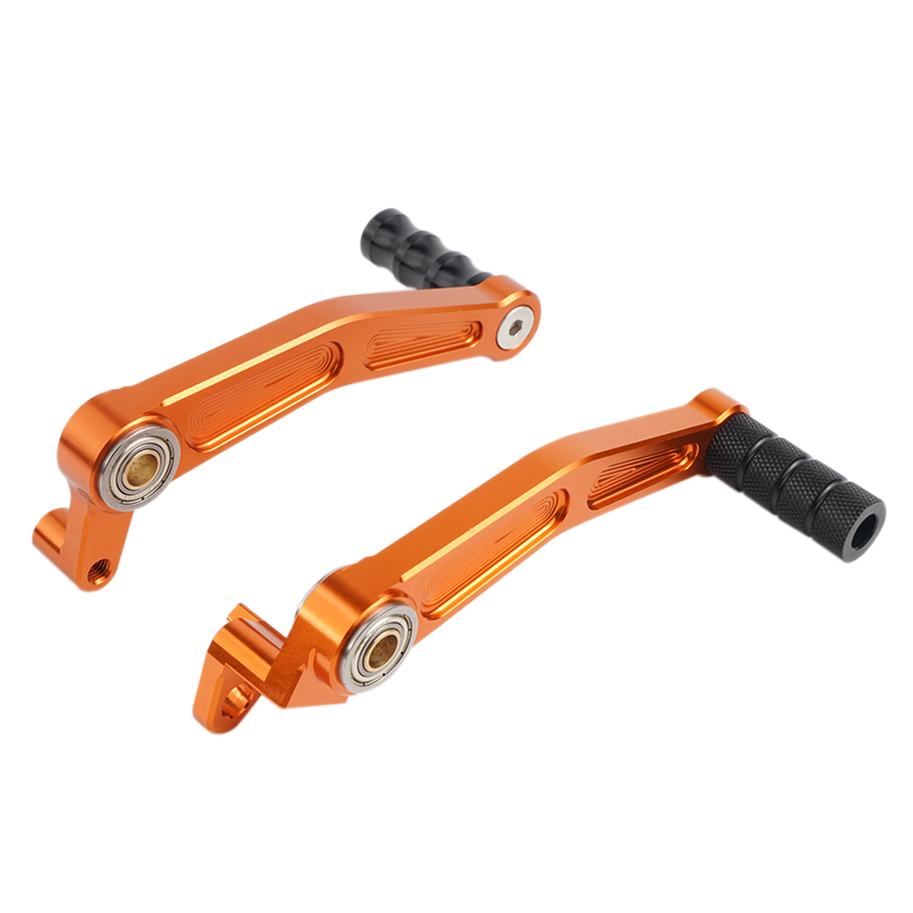 Pair Brake Gear Shift Pedal Lever Orange For KTM 125 200 390 Duke 125