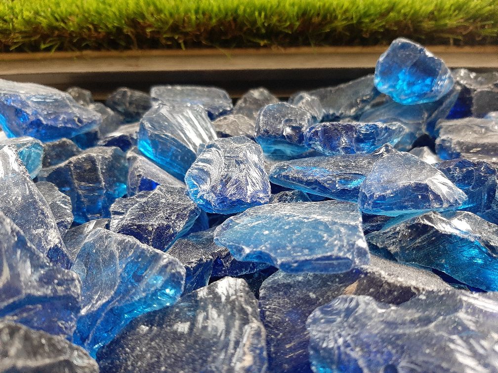 Nice Backyard Blue Glass Pebbles 35 cm Nice Backyard