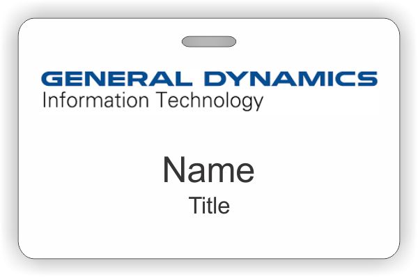 General Dynamics ID Horizontal badge 8.27 Custom Name Badges and Name Tags NiceBadge