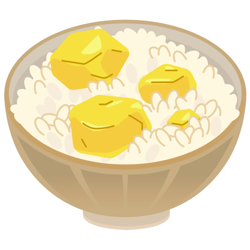 商用フリー無料イラスト_炊き込みごはん／栗ごはん_GohanRice002 商用OK!フリー素材集「ナイスなイラスト」