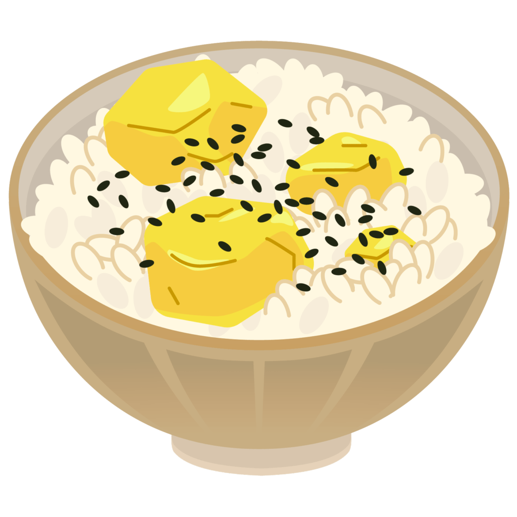 商用フリー無料イラスト_炊き込みごはん／栗ごはん_GohanRice003 商用OK!フリー素材集「ナイスなイラスト」