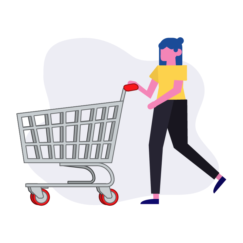 Person & Shopping Cart Free Download Of A Person Shopping Illustration