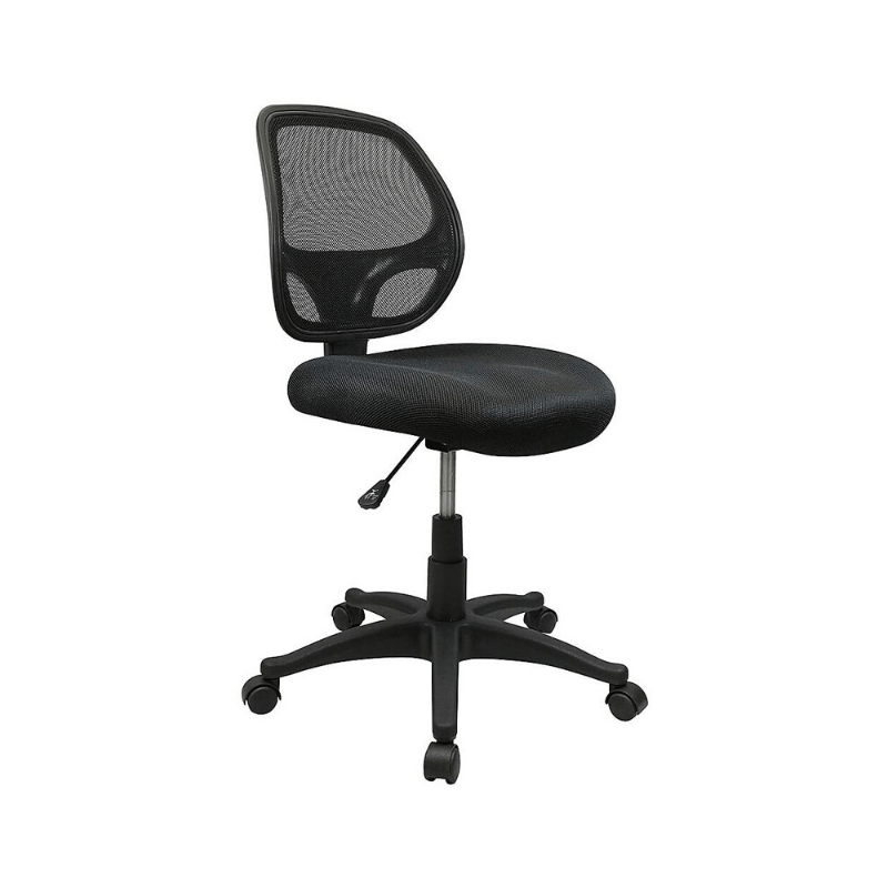 MidBack Black Mesh Task Chair Without Arms Nicer Interior Product Inc.