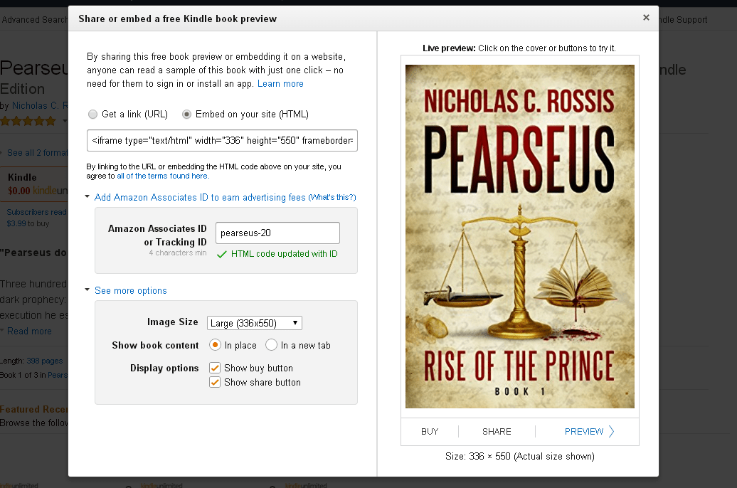 How to Add an Instant Preview of your Book to your Site Chris The