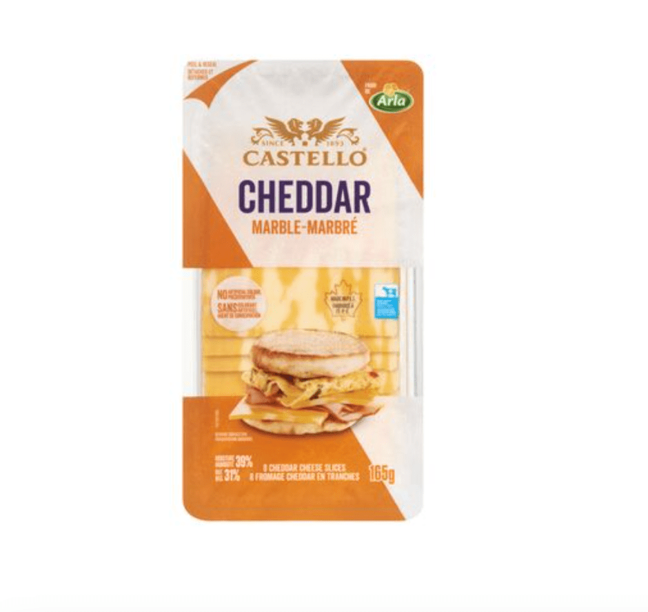 Sliced Marble Cheddar Cheese (Castello) Nicholyn Farms
