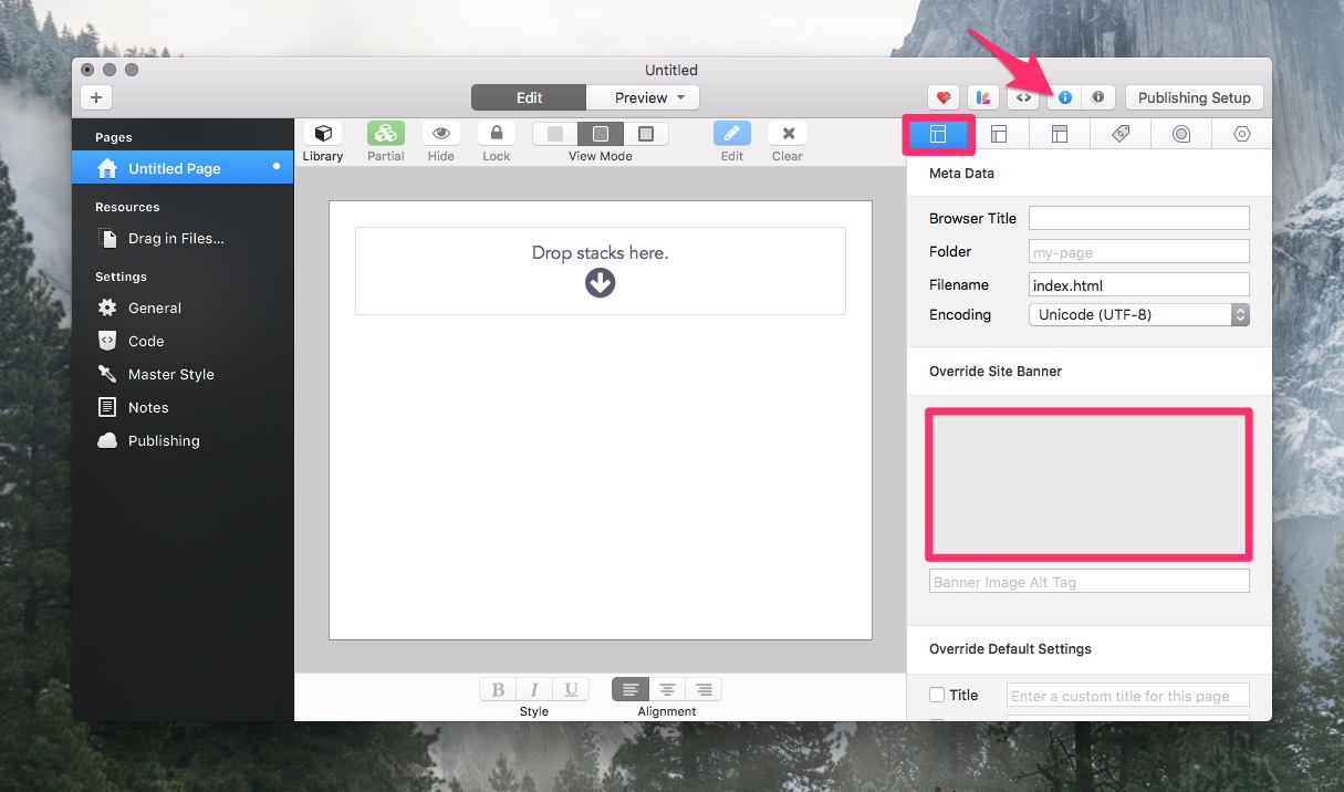 Custom Banner Per Page Nick Cates Design