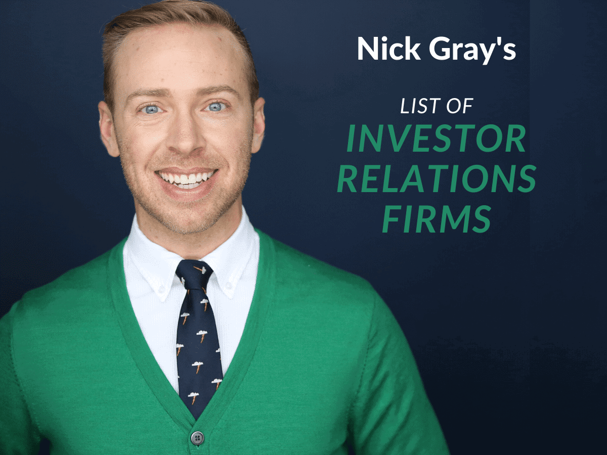 List of Investor Relations Firms in NYC and Chicago Nick Gray