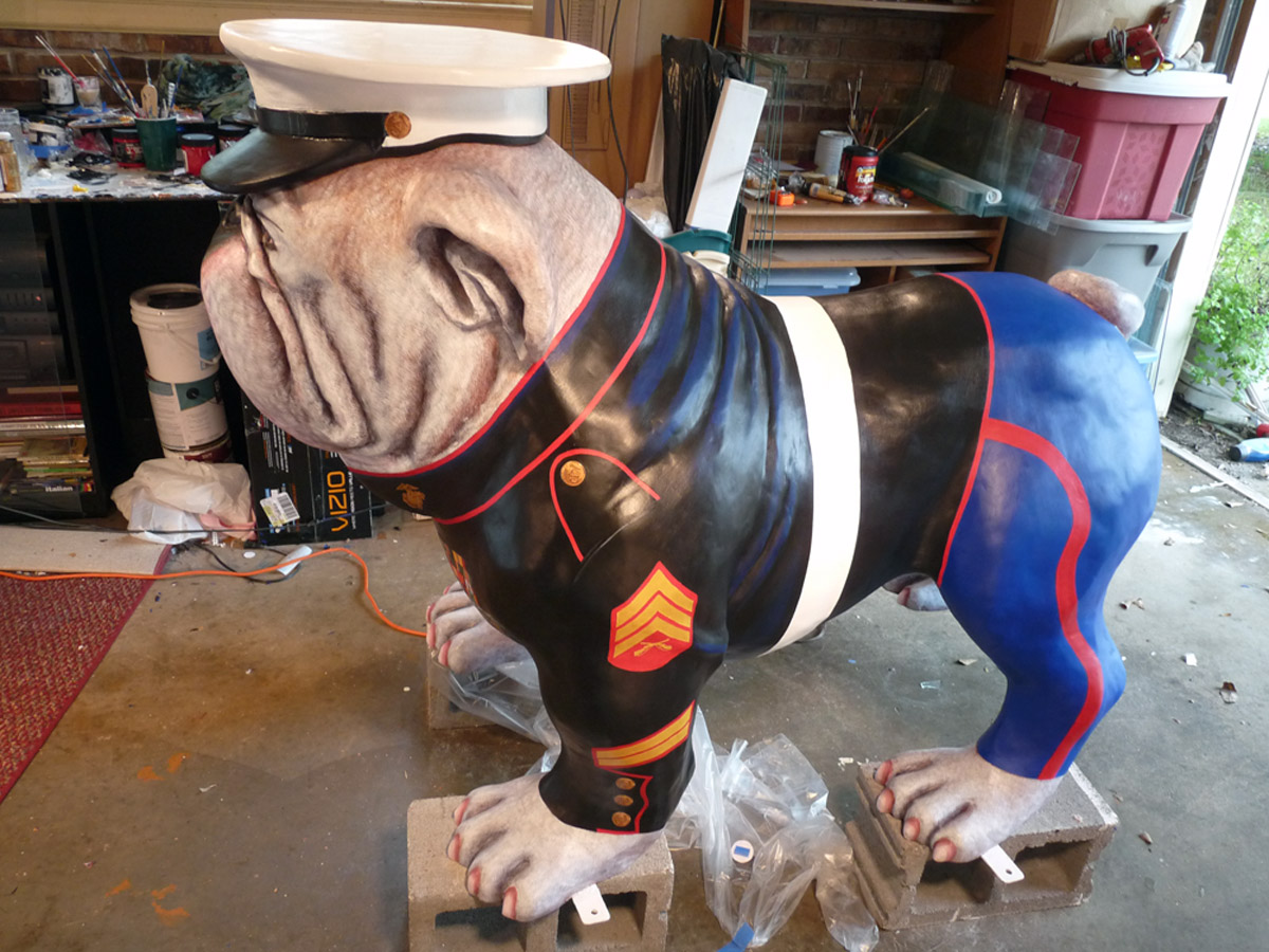 Marine Dress Blues Bulldog Nick Helton