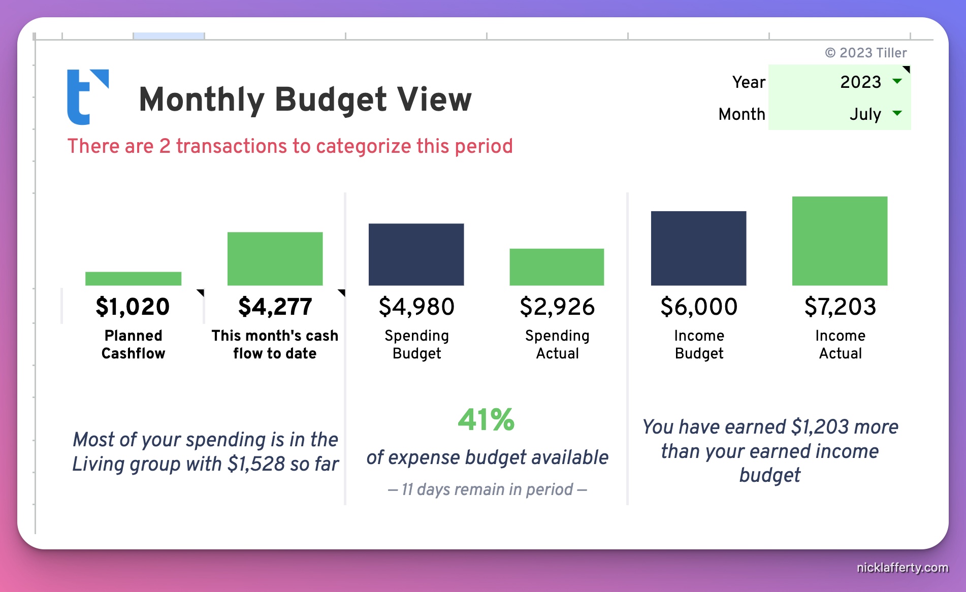 Tiller Money Review Automate & Track Your Finances