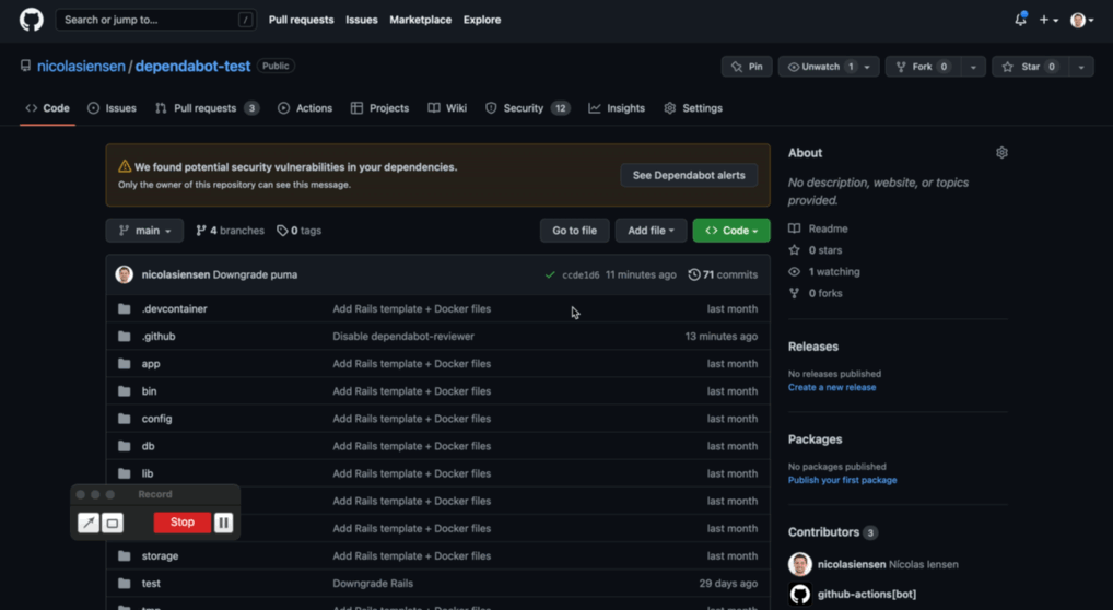 Automating dependency updates with Dependabot, GitHub automerge, and