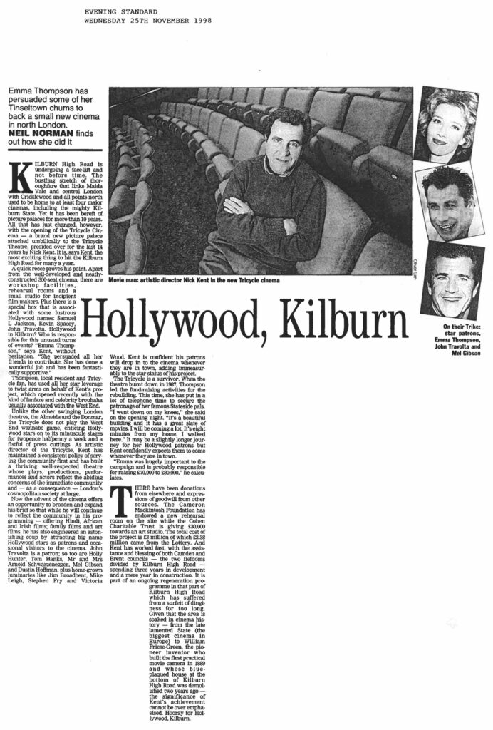 Tricycle Cinema (1999) Nicolas Kent