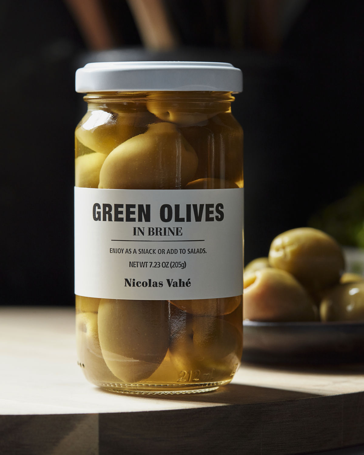 Olives, Green in brine, 205 g. Nicolas Vahé