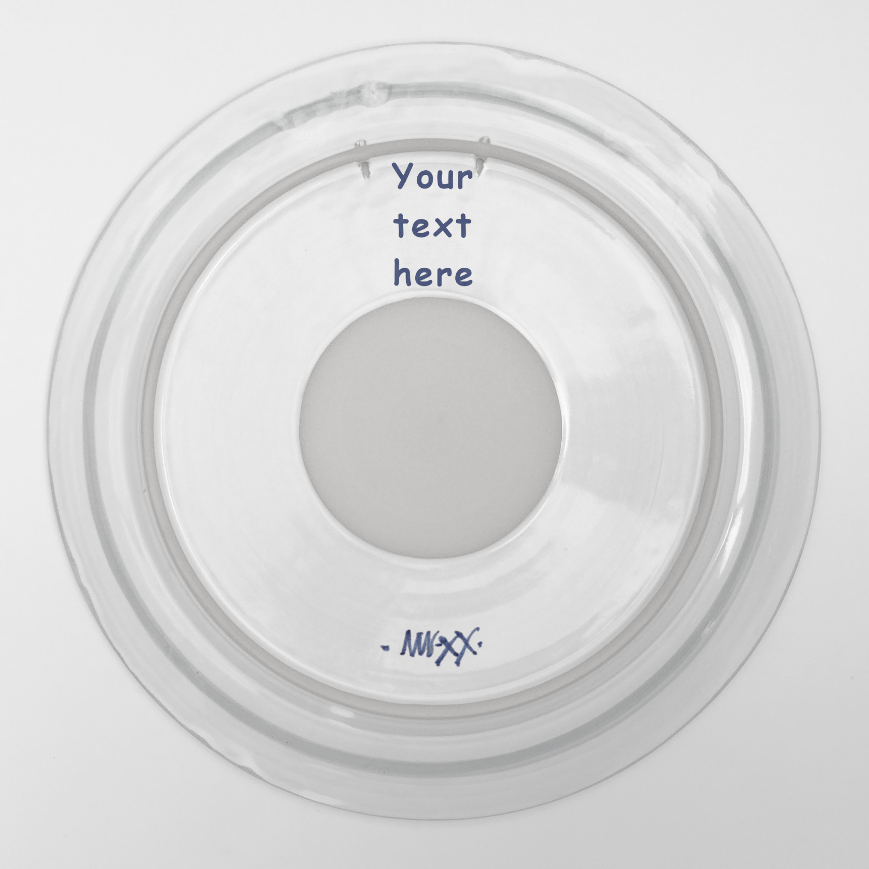 Large Serving Plate Strawberry pattern Blue Green Nicola Werner