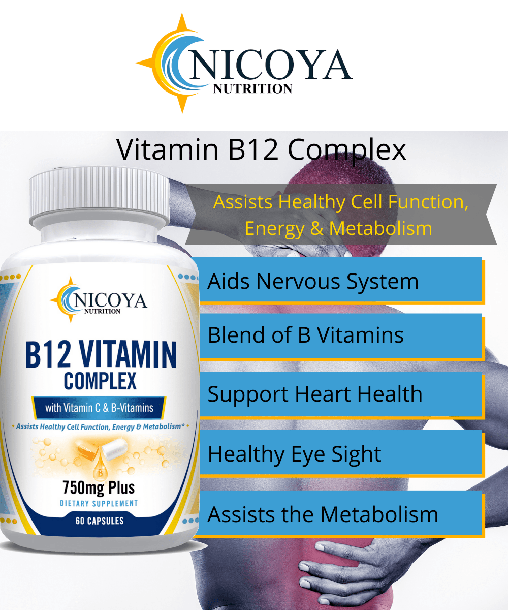 Vitamin B12 Complex Nicyoa Nutrition Health and Wellness Vitamin Supplements