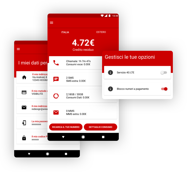 Area Personale app Iliad non ufficiale per Android
