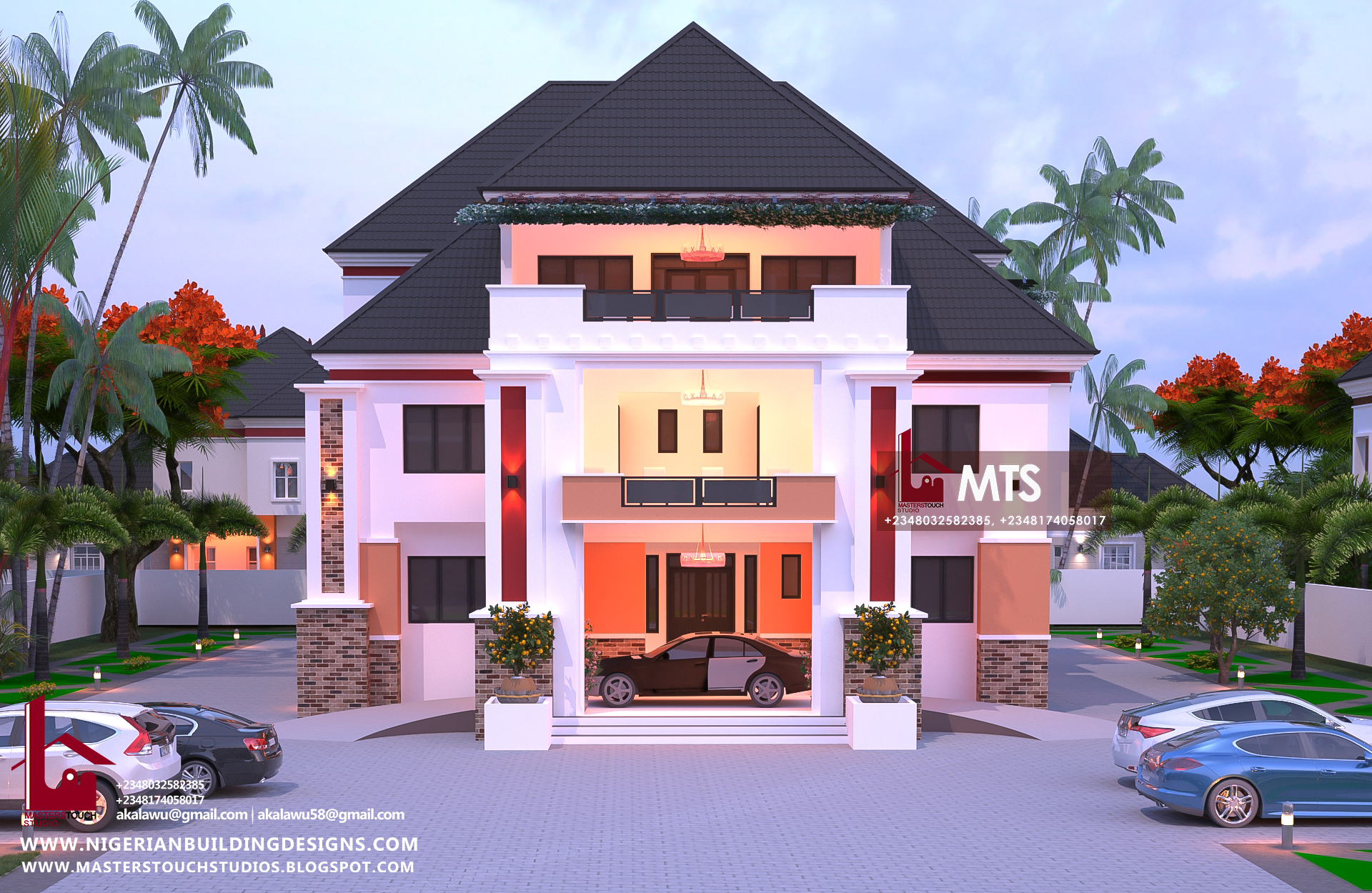 7 BEDROOM DUPLEX (RF D7002) NIGERIAN BUILDING DESIGNS