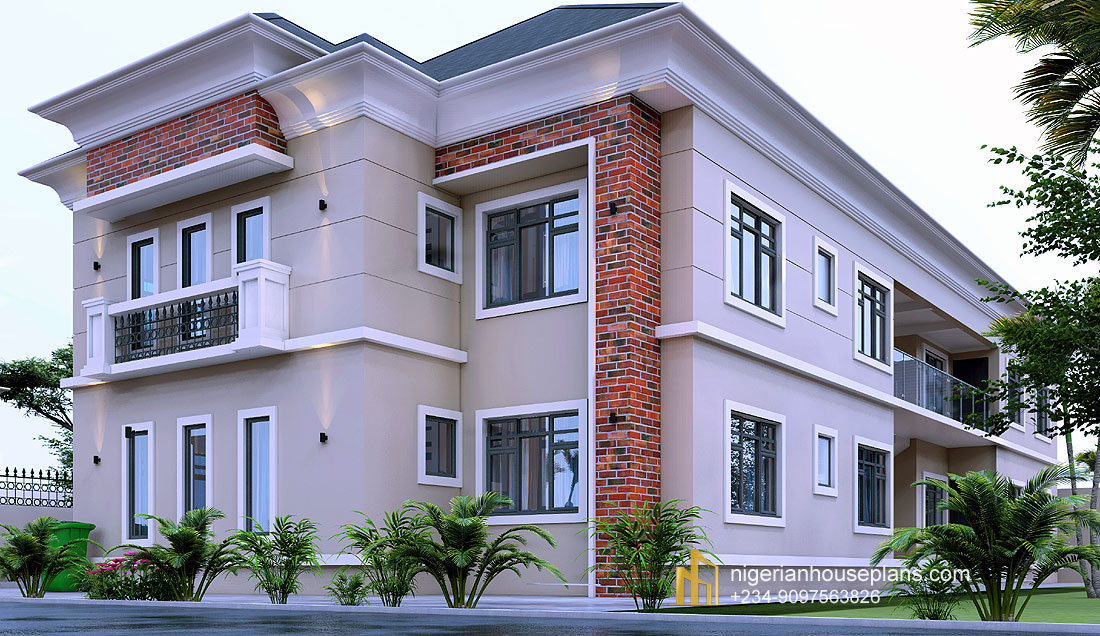 2 & 3 bedroom block of flats (Custom3802) NIGERIAN HOUSE PLANS