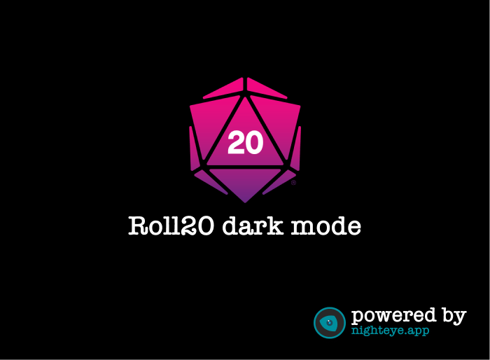 Roll20 dark mode