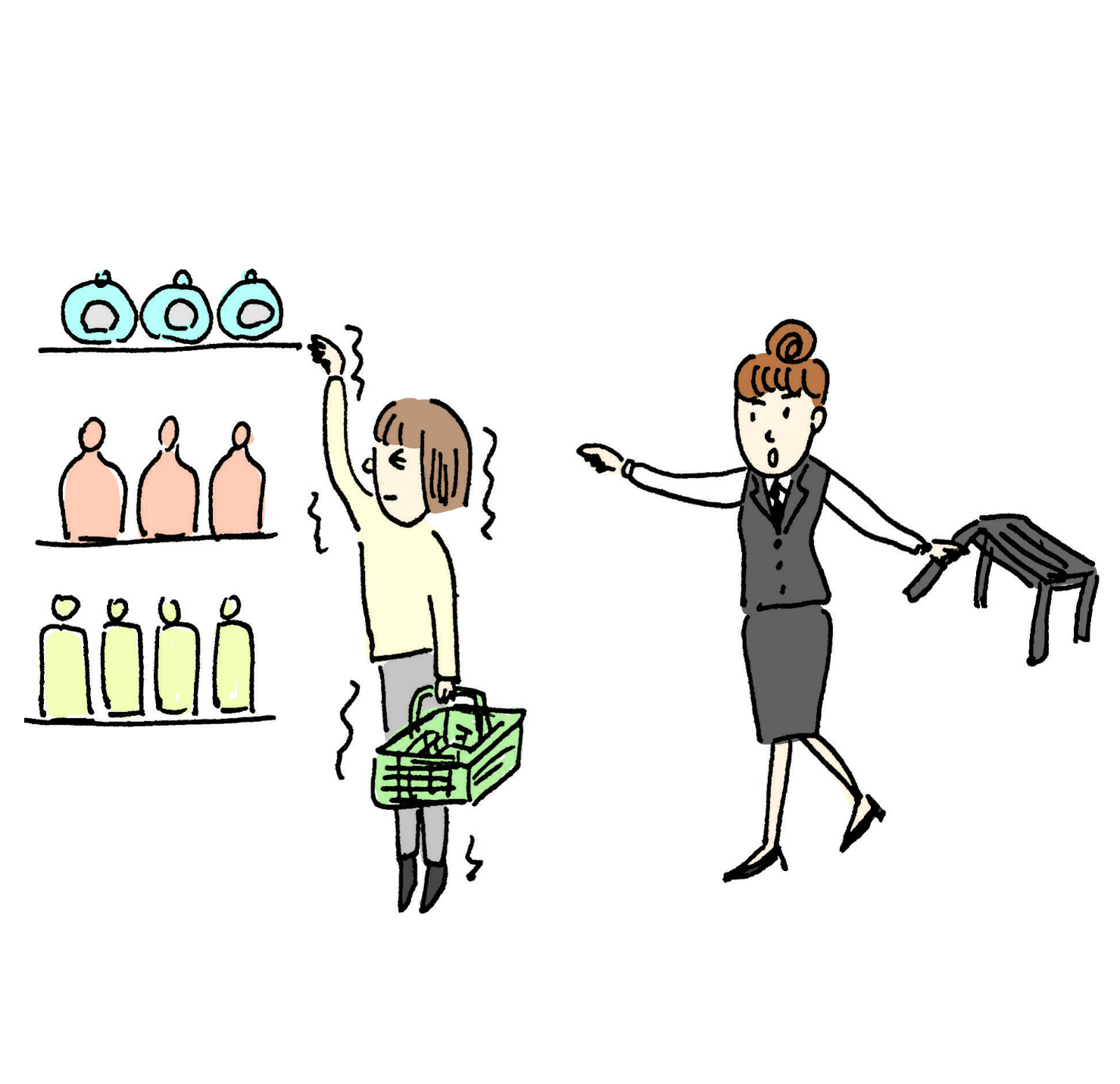 買い物 日本語の絵