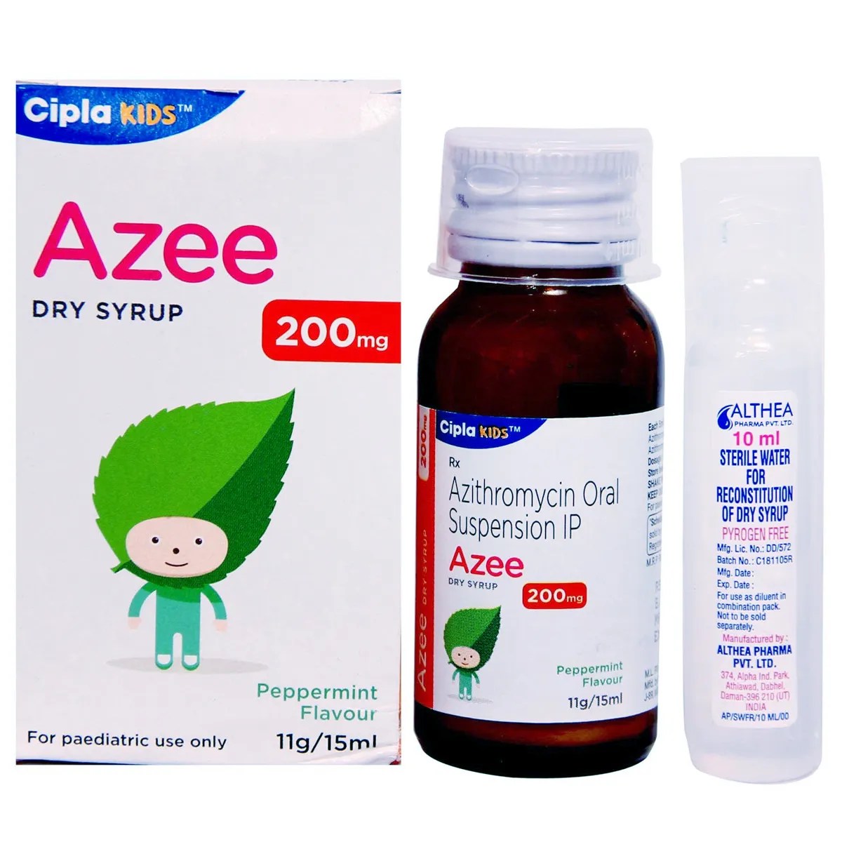 アジードライシロップ 200mg アジスロマイシン 日本くすり