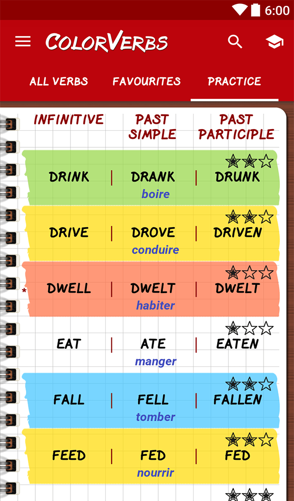 Color Verbs English Irregular Verbs NikitaDev